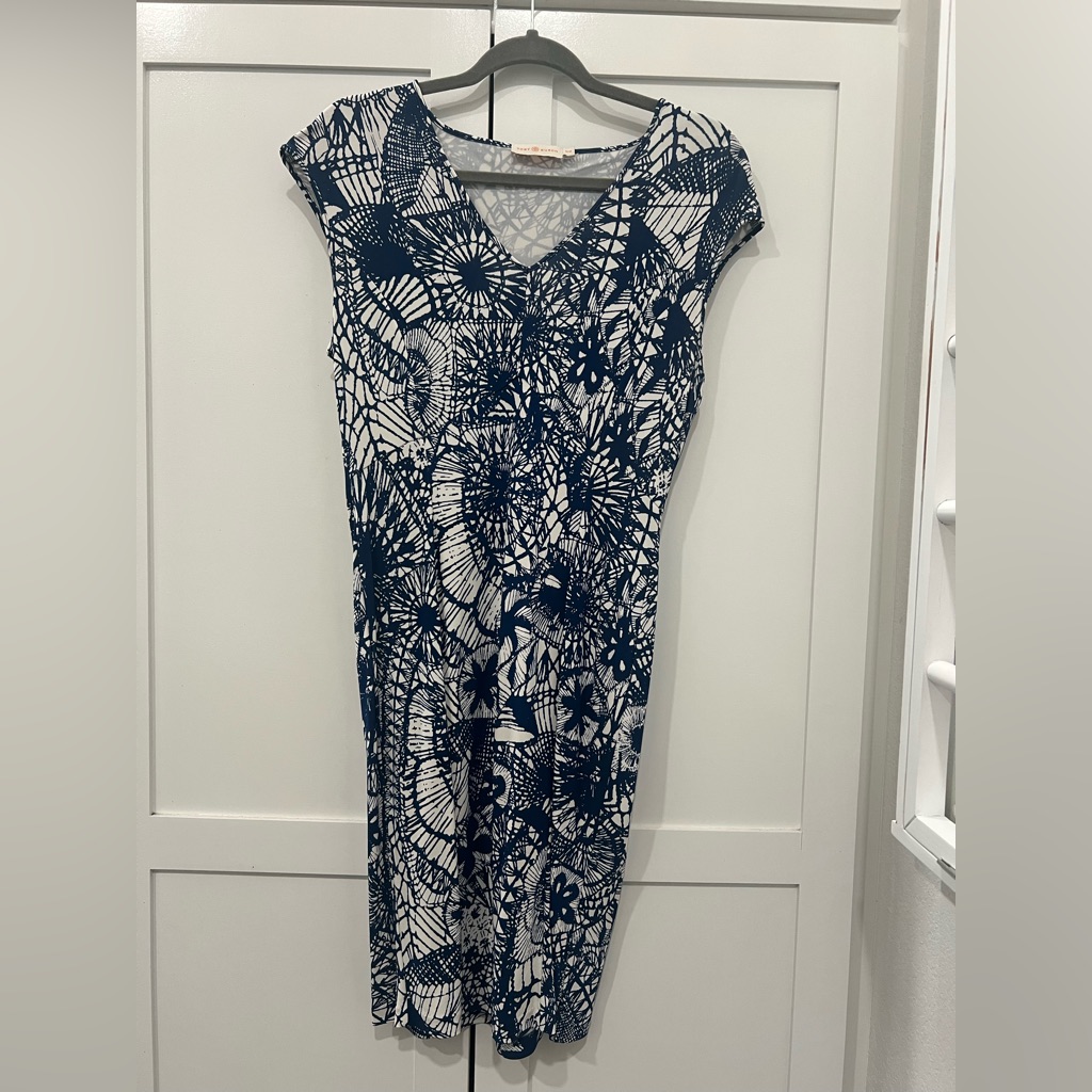 Tory Burch Blue And White Dress Women’s Size Medium